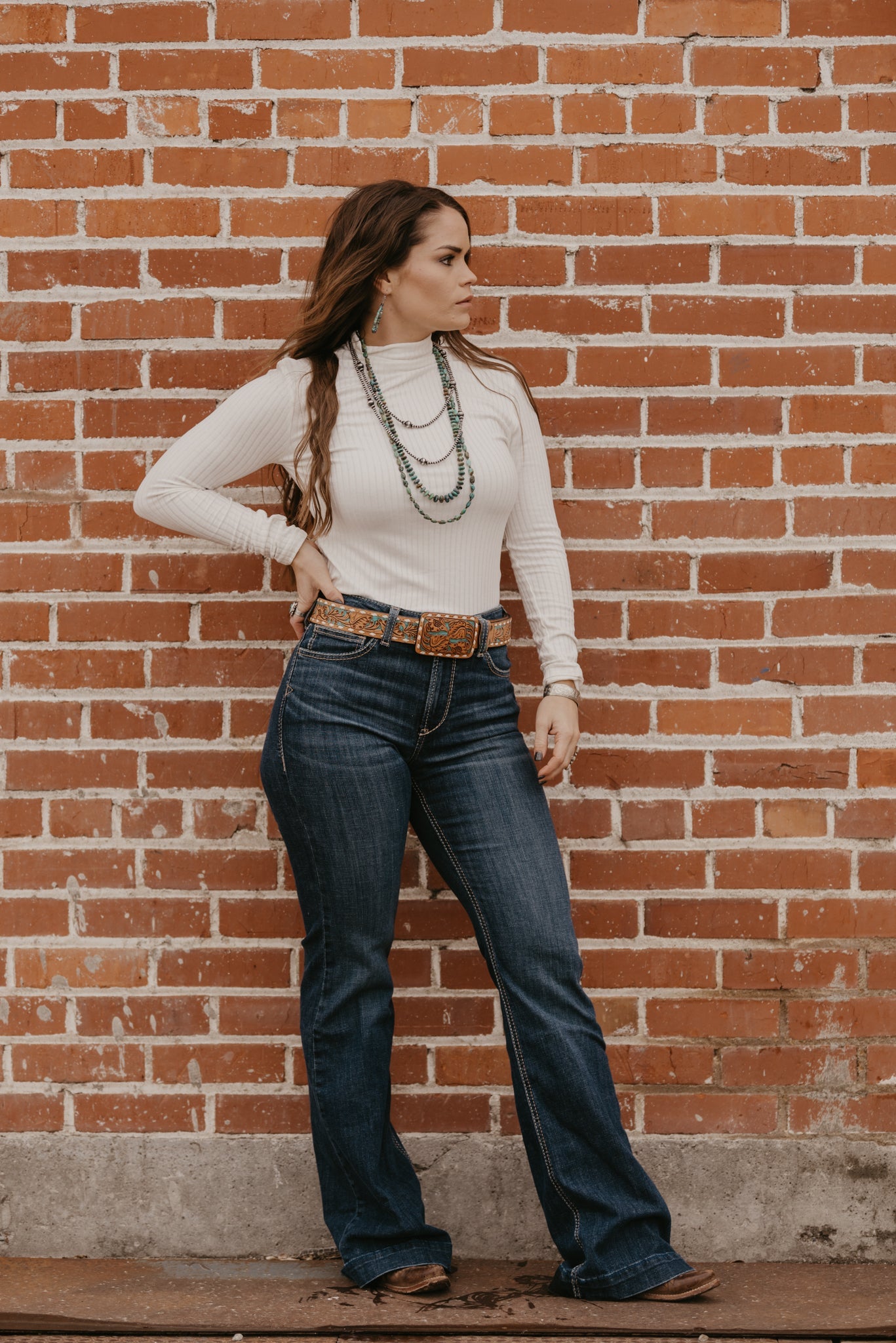 The Tess Long Sleeve Top - Ivory