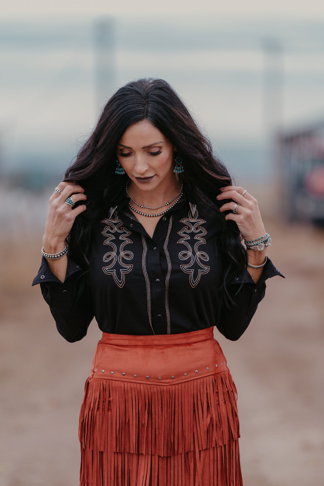 Beaumont Pearl Snap Top