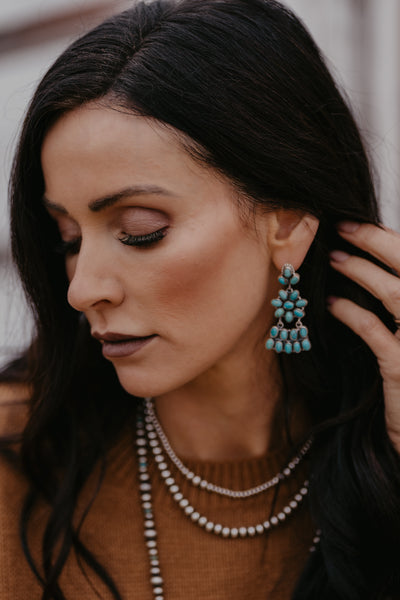 Payson Chandelier Turquoise Earrings
