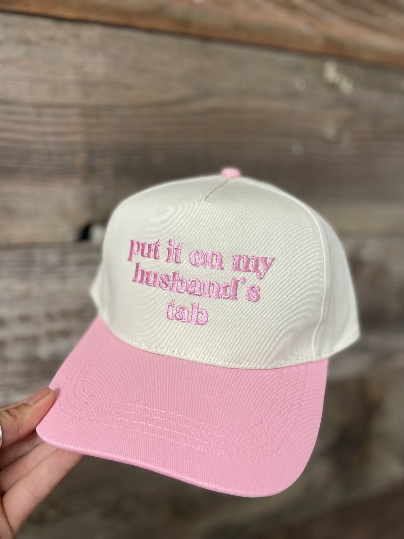 Husband's Tab Ball Cap - Pink