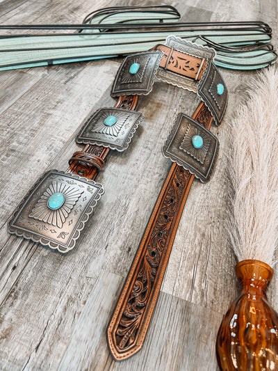 The Bailey Turquoise Concho Belt