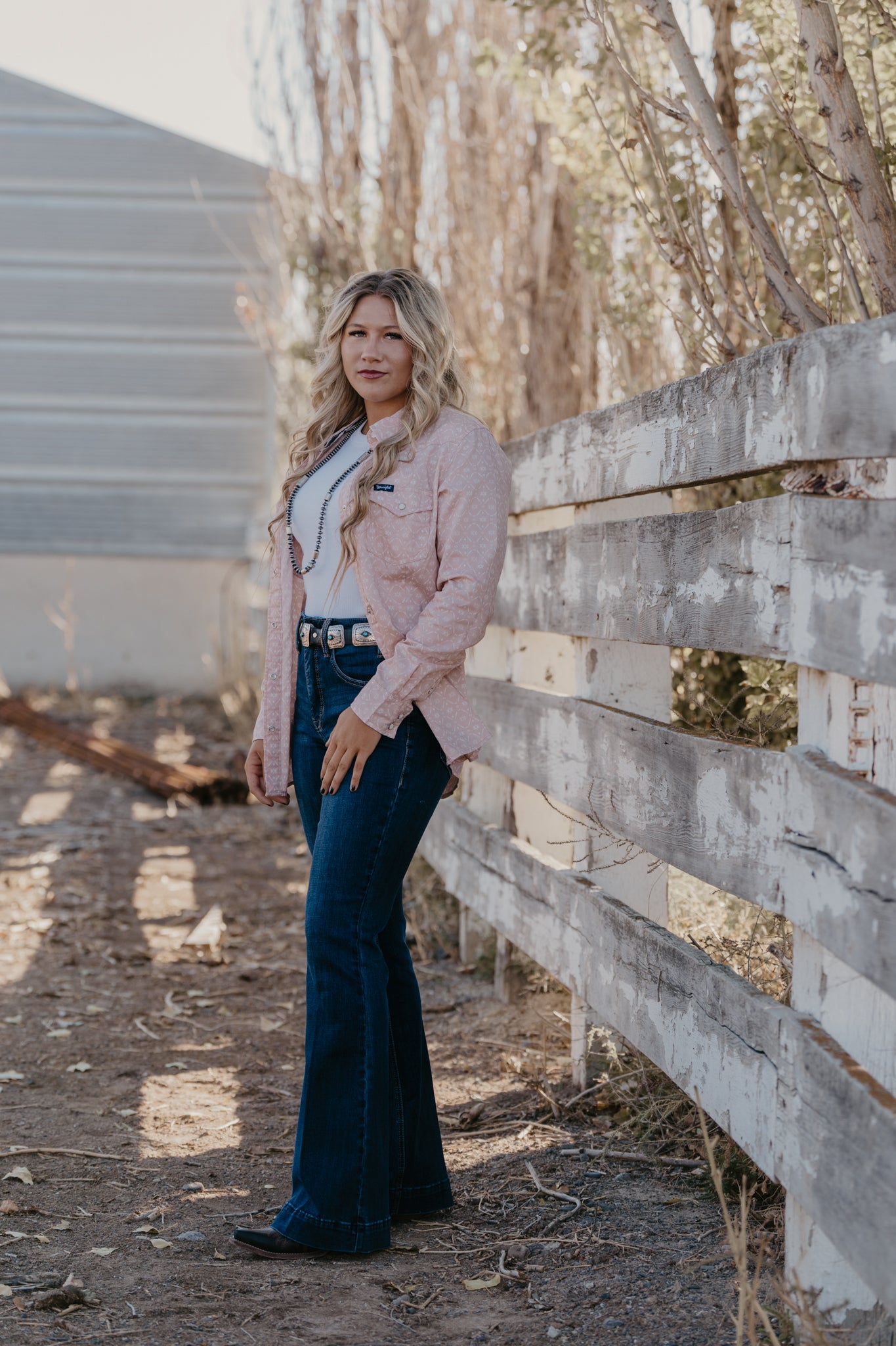 Claire Pearl Snap Top