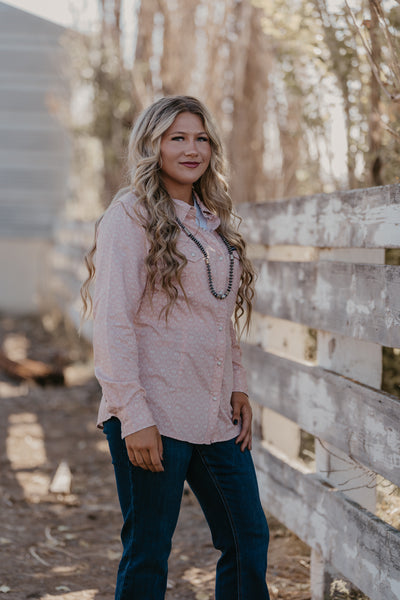 Claire Pearl Snap Top