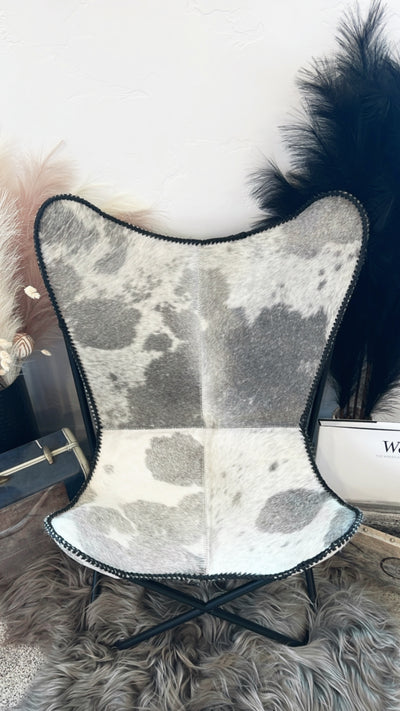 Ranch Home Cowhide Chair - Salt N Pepper Opt. 1