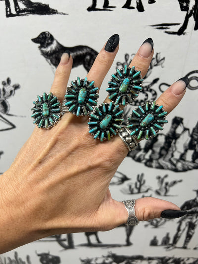 The Maren Turquoise Cluster Ring