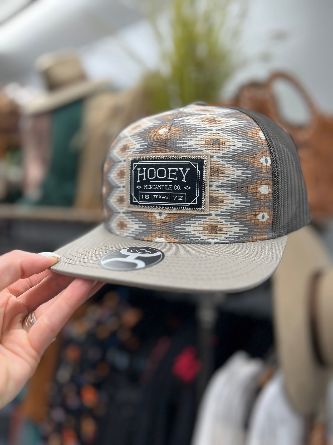 The Doc Hooey Trucker Hat - Army & Cream