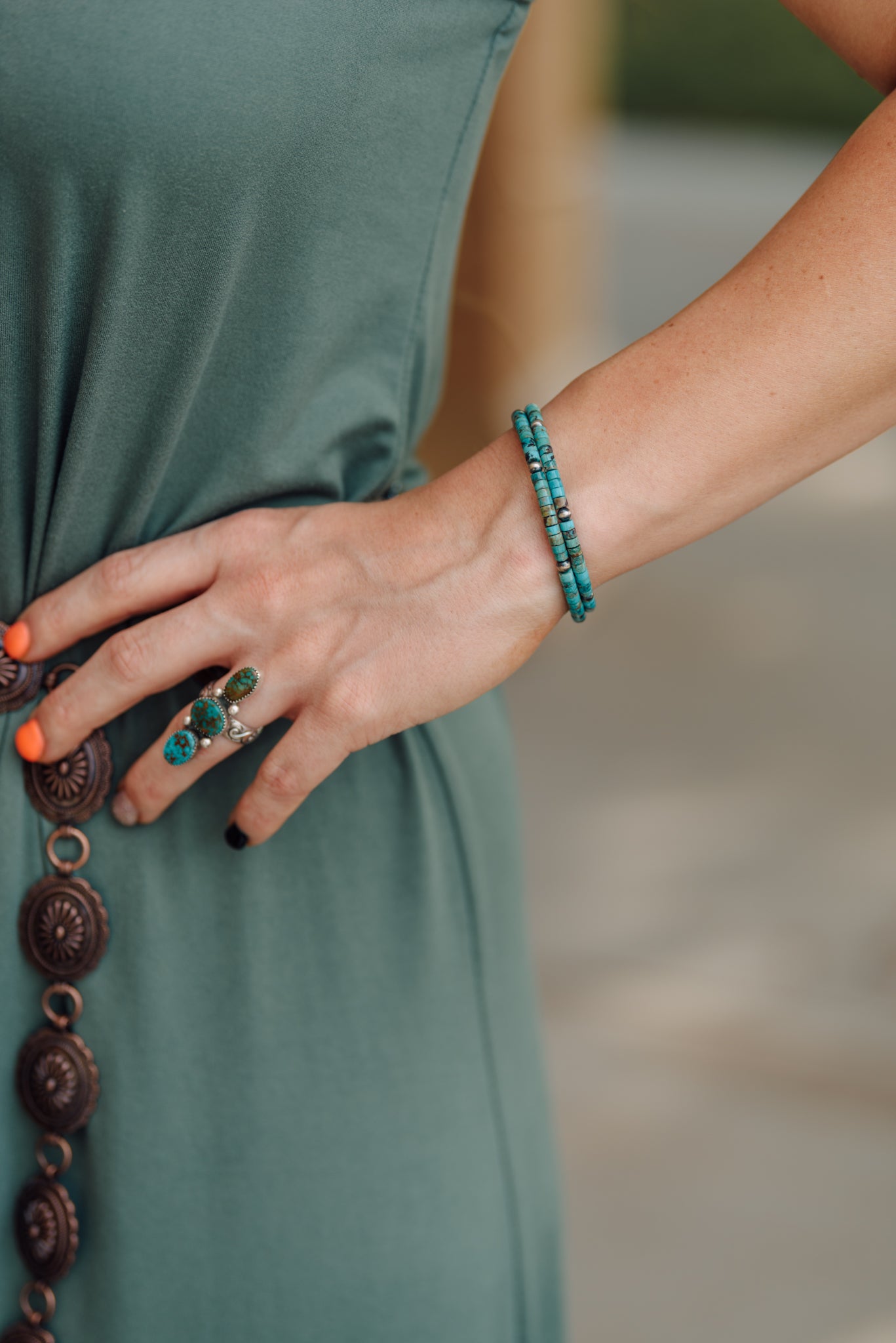 The Polly Turquoise Wrap Bracelet