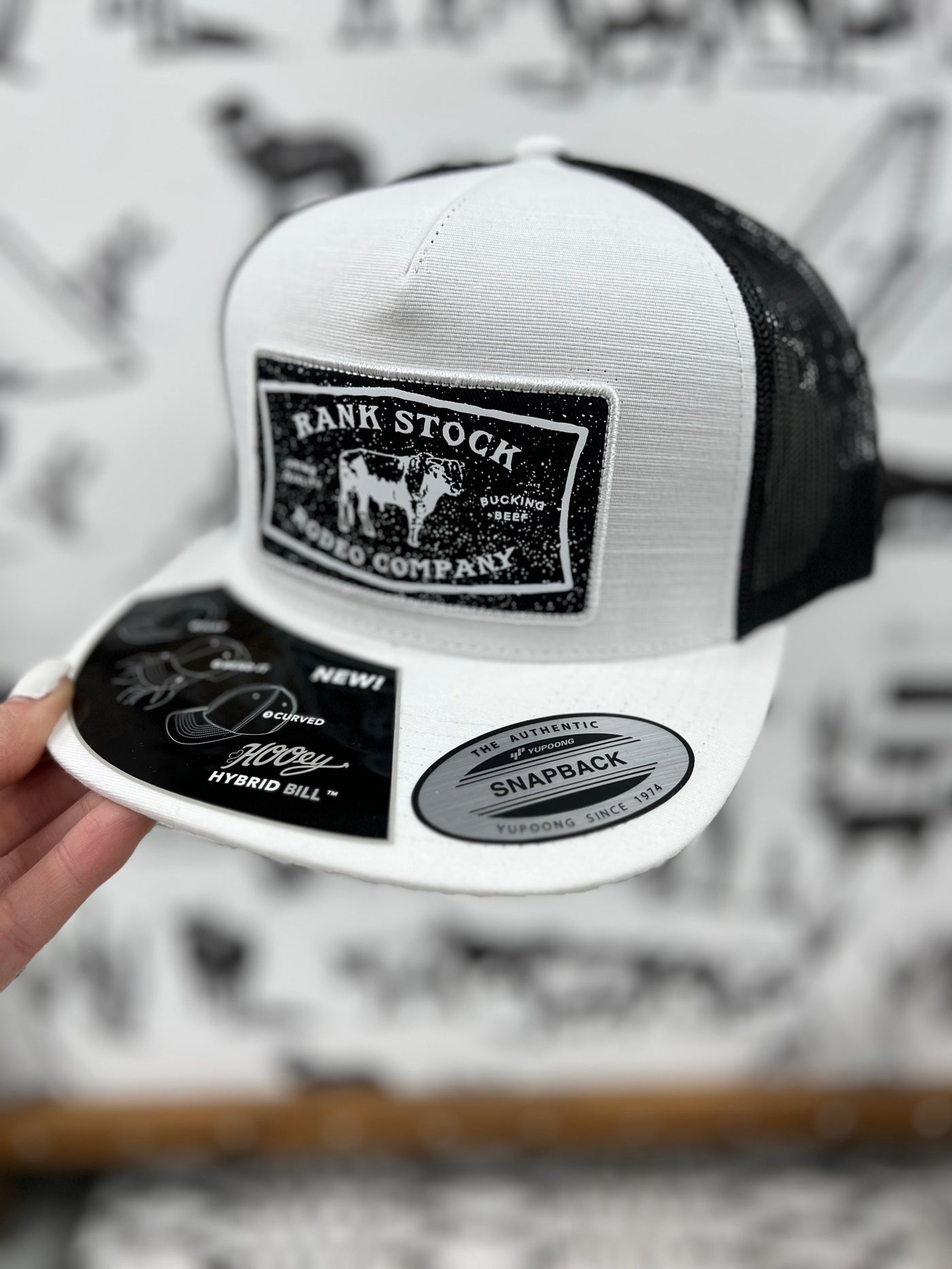 Rank Stock Hooey Trucker Hat - White
