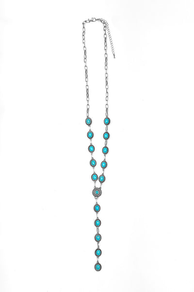 The Jane Drop Necklace - Turquoise