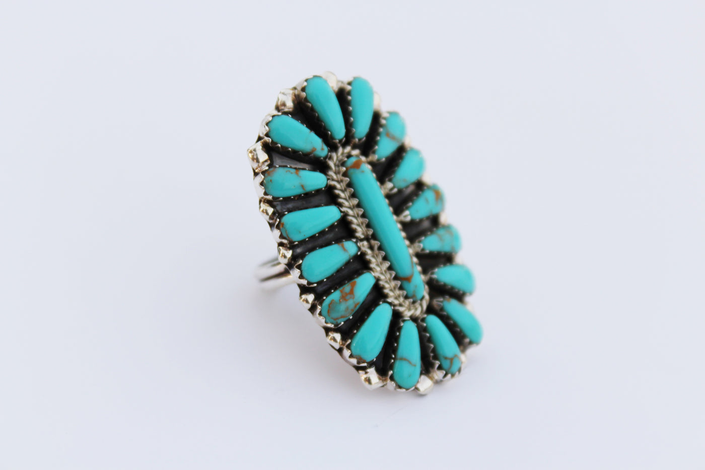 Authentic Turquoise Cluster Ring - Style 1 - Triangle T Boutique