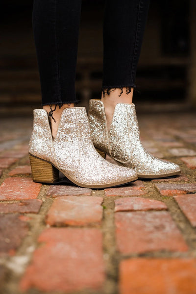 Not Rated Fiera Booties in Gold - TTB