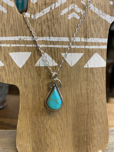 The Tombstone Turquoise Necklace - Teardrop