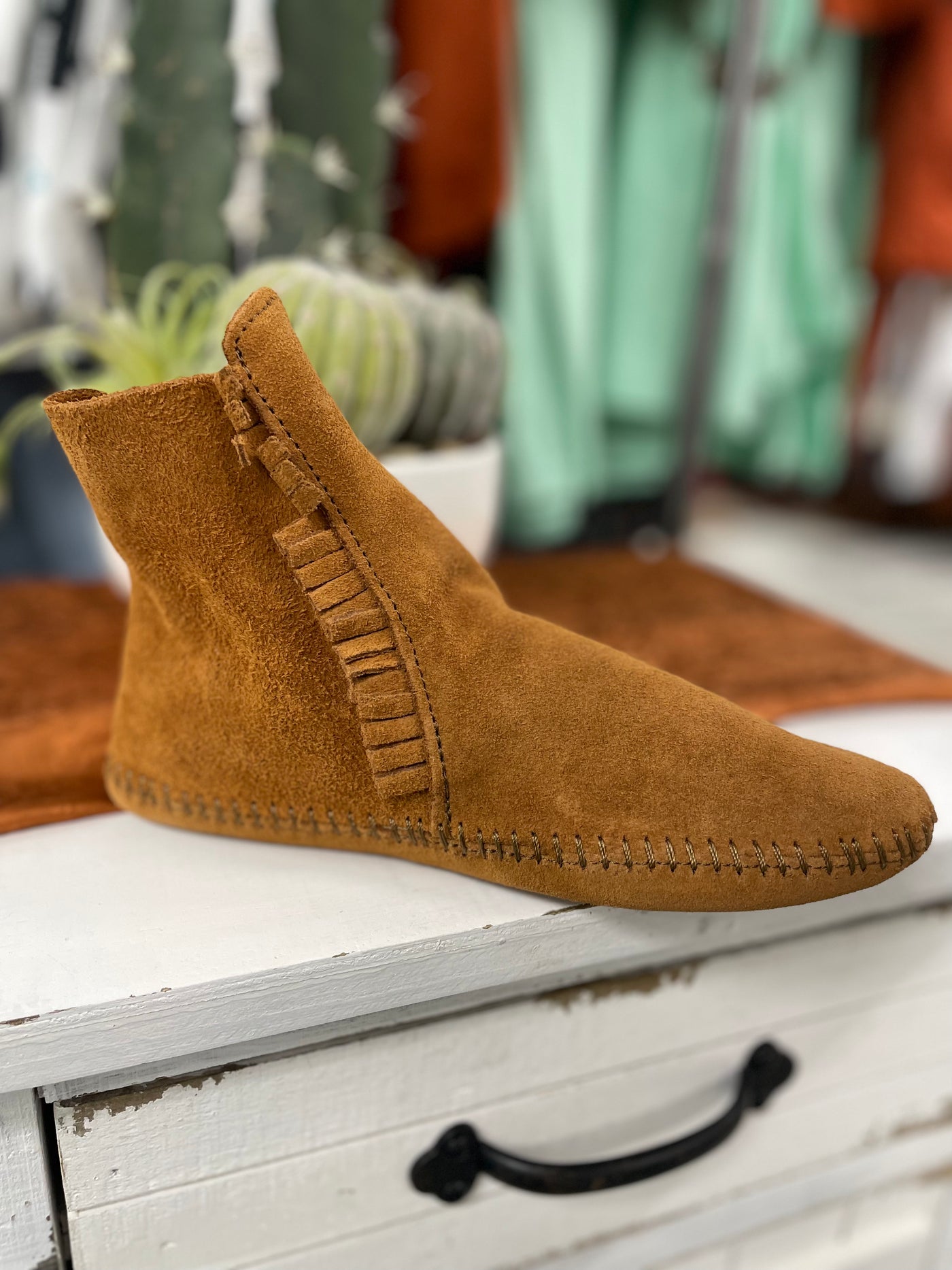 The Tessa Double Button Moccasin Bootie