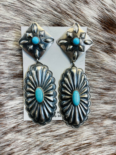 The Hope Sterling Silver Earrings - Turquoise