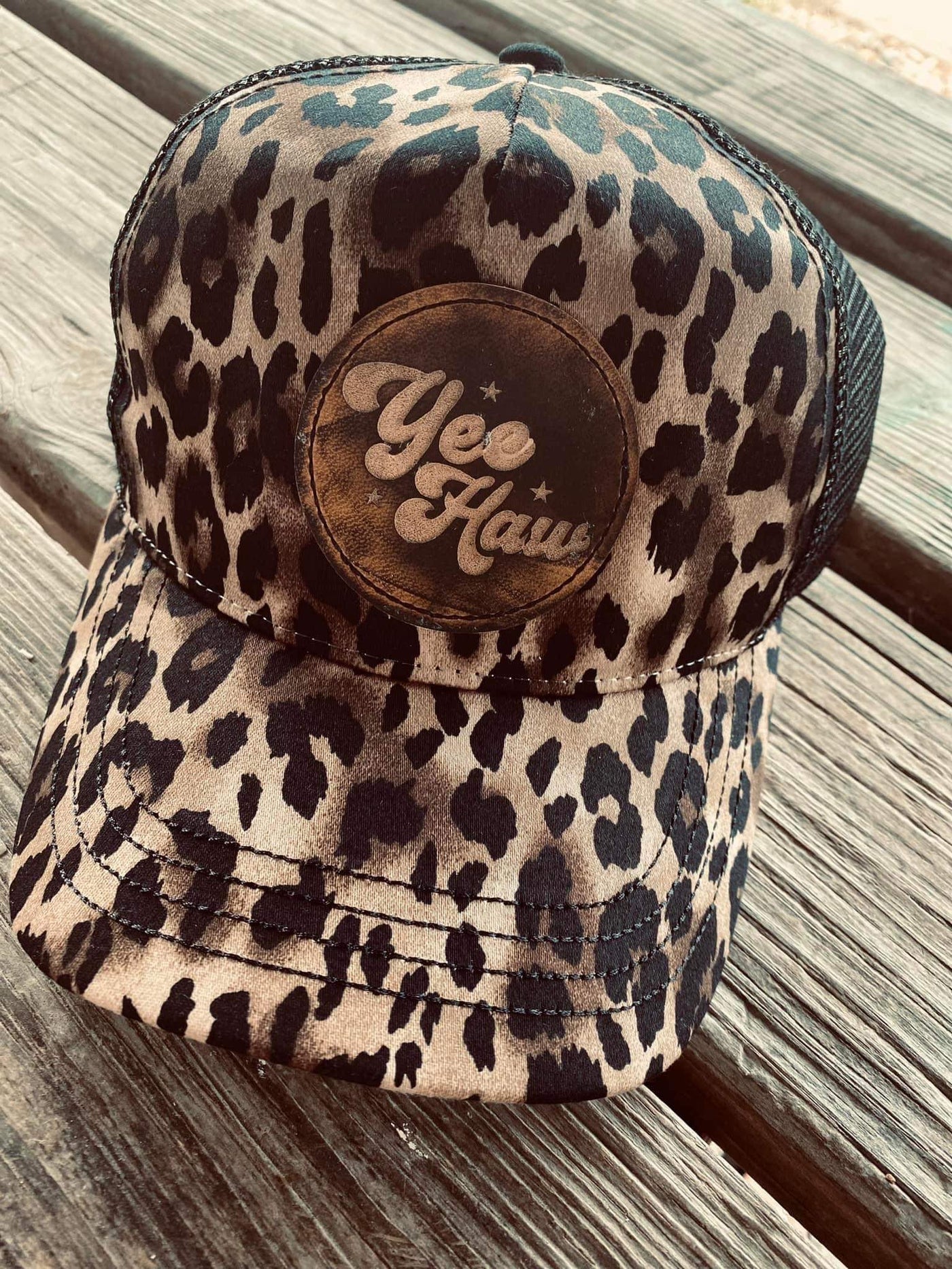Yee Haw Leopard Trucker Hat