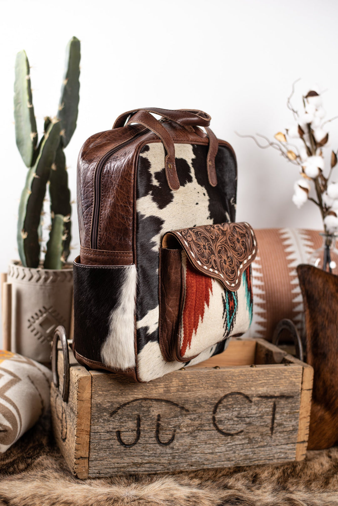 The Kamal Cowhide Backpack – Triangle T Boutique