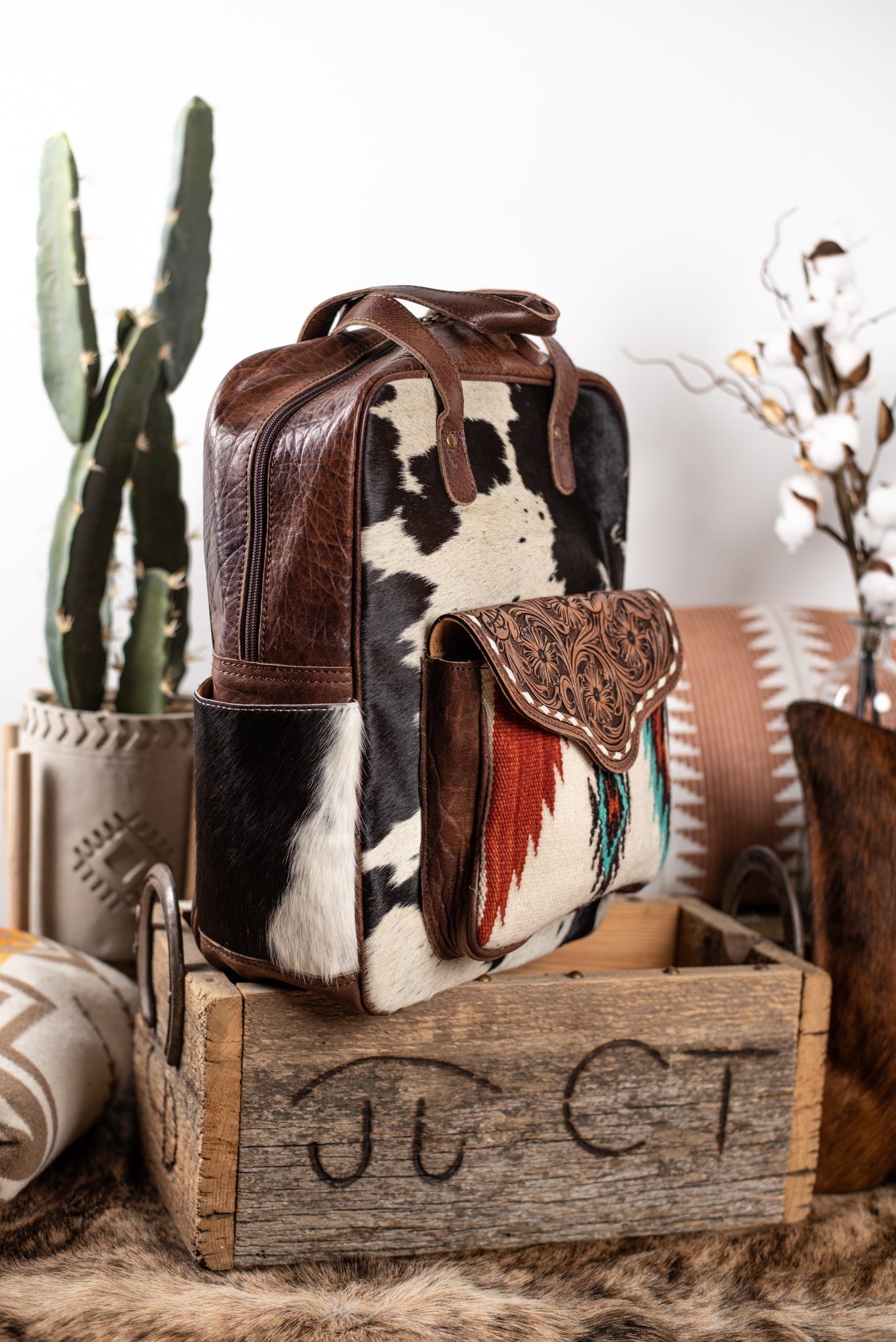 Real cowhide backpack Clearance