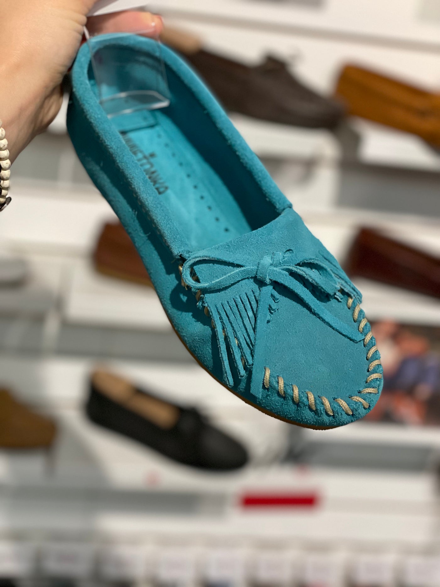 The Kilty Moccasin - Turquoise