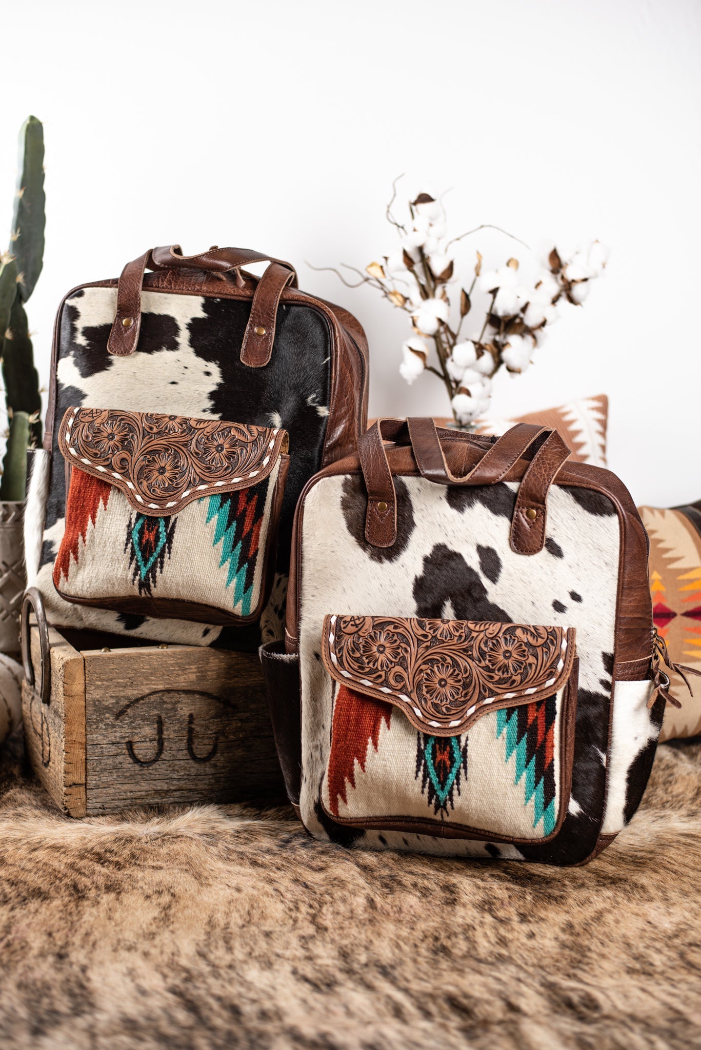 The Kamal Cowhide Backpack – Triangle T Boutique