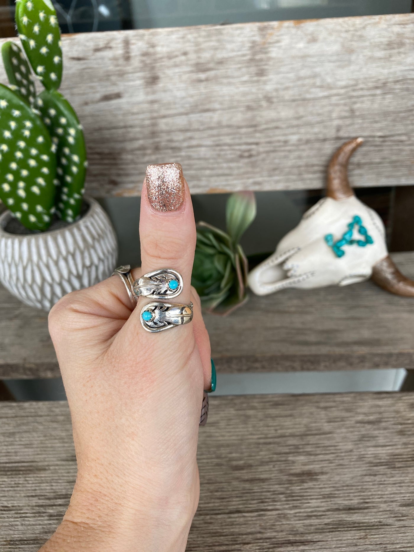 The Kendra Wrap Ring - Turquoise