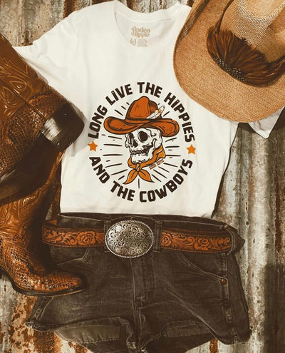 The Hippies And Cowboys Tee - White