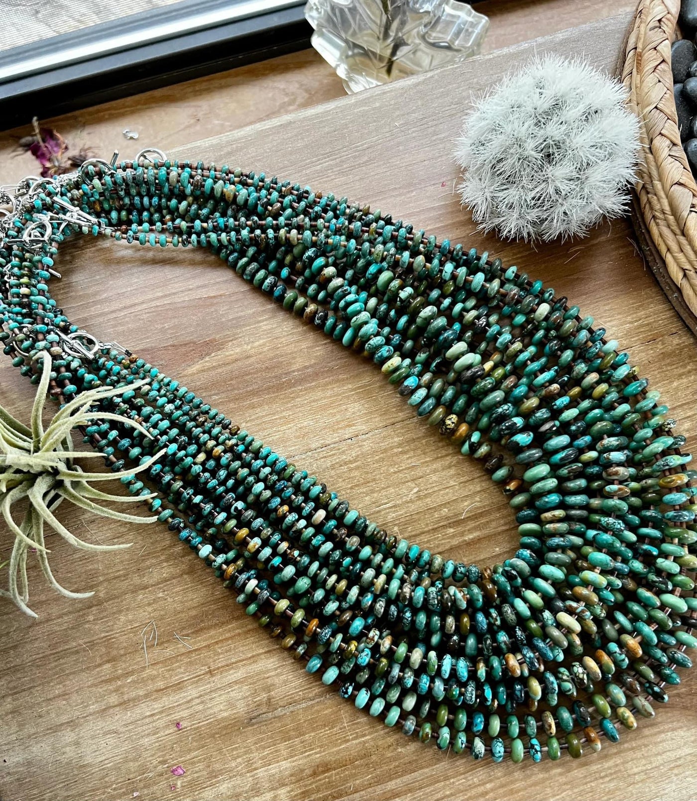 The Silas Rondelle Turquoise Necklace - 24”