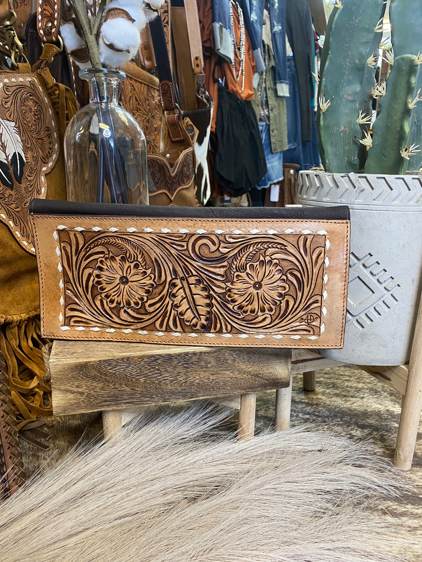 The Tanya Tooled Leather Purse