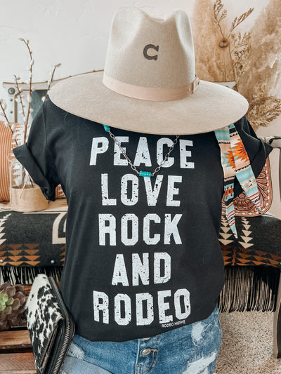 Peace Love Rock & Rodeo Tee