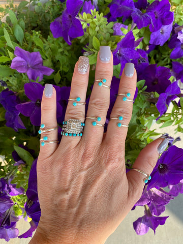 The Mini Shaley Wrap Ring - Turquoise