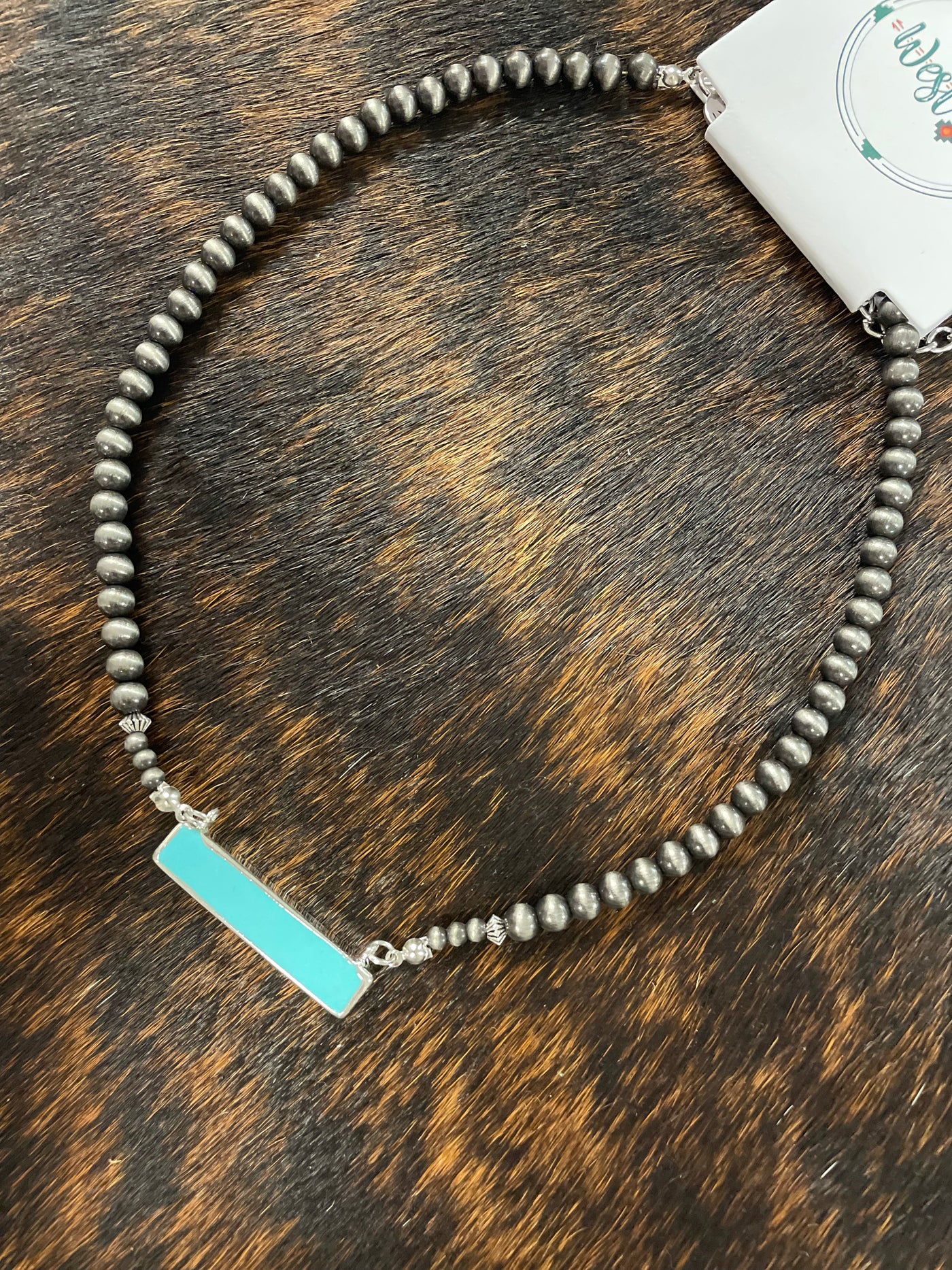 The Lea Turquoise Bar Necklace