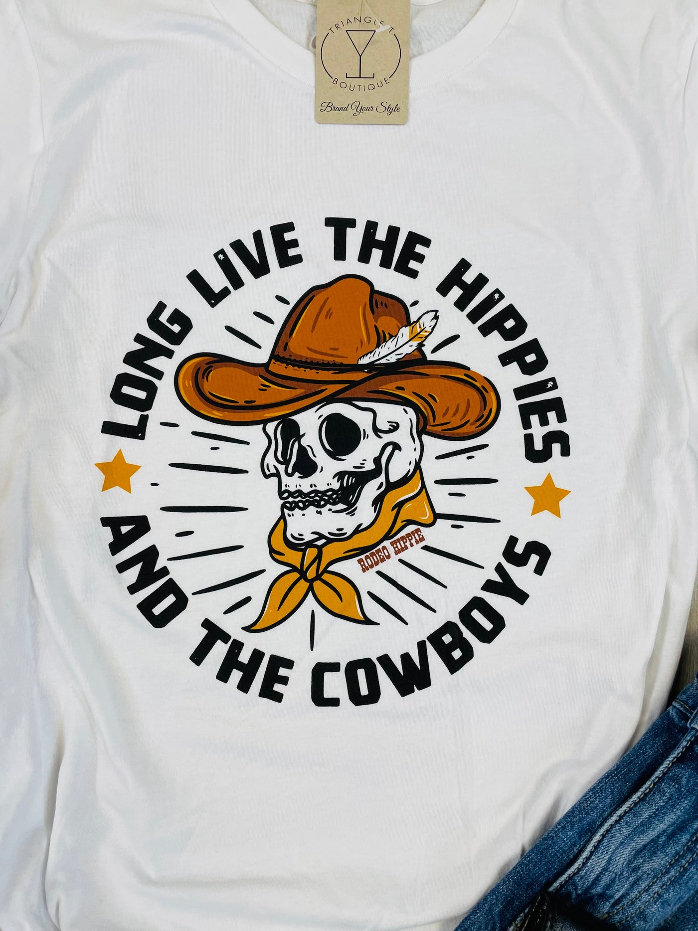The Hippies And Cowboys Tee - White