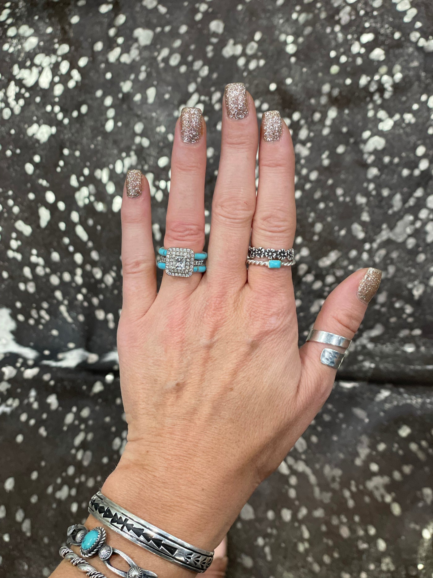 The Kyle Turquoise Stacker Ring